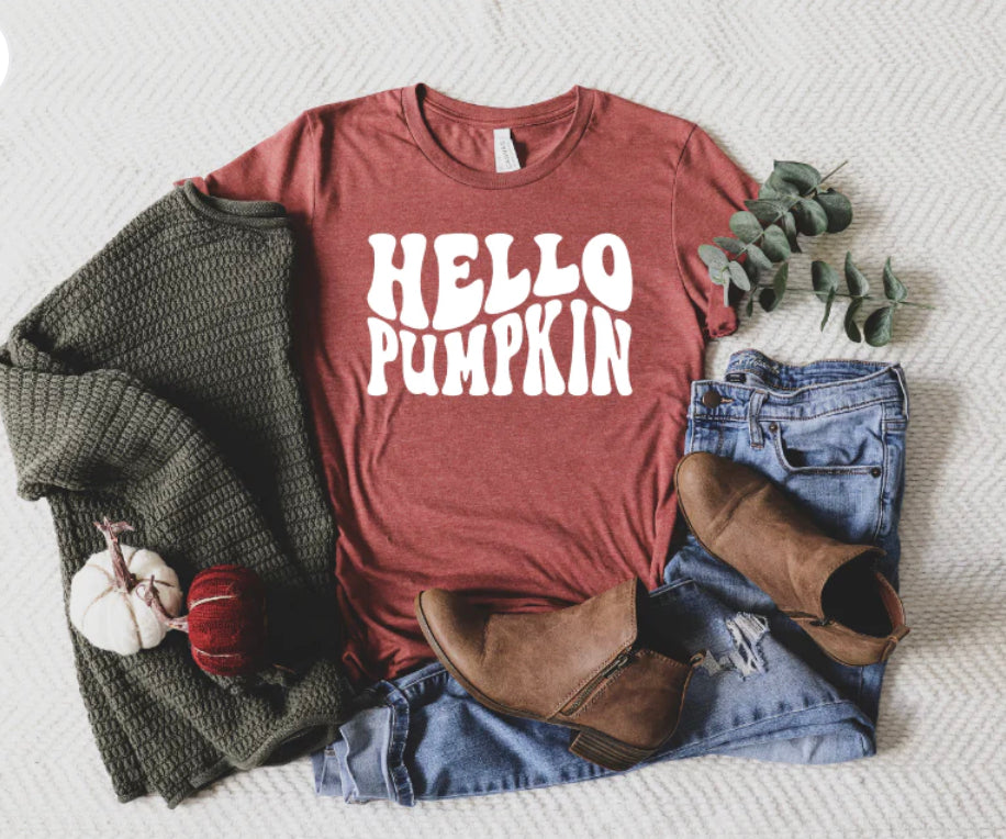 Hello Pumpkin || Fall Thanksgiving T-Shirt