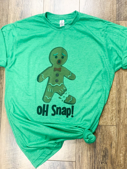 Oh Snap! Gingerbread Man || Permanent Print T-Shirt