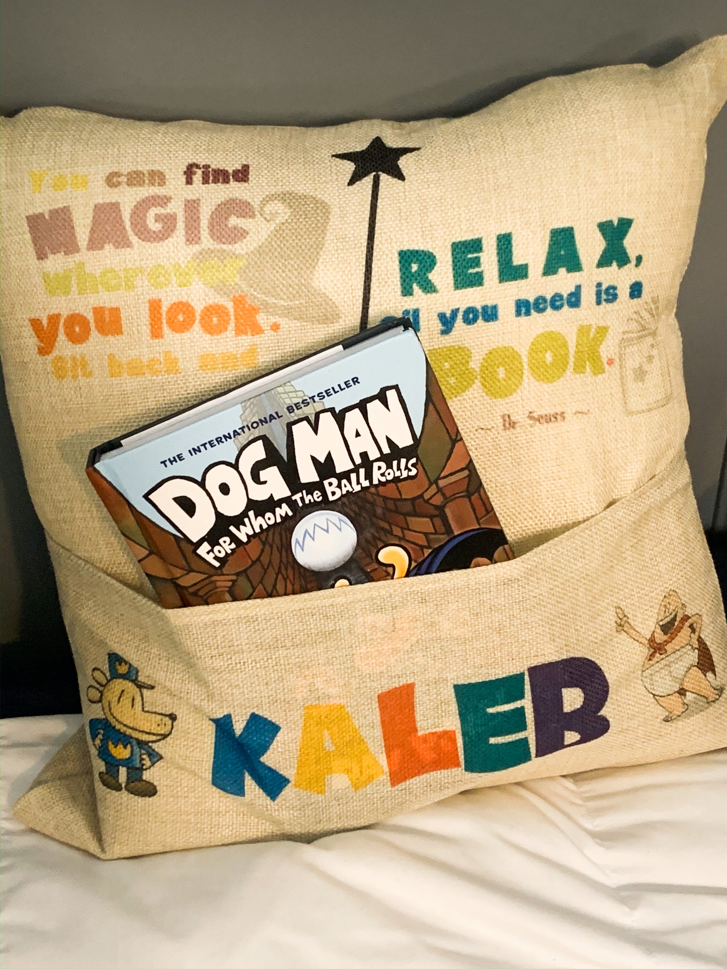 Book Pocket Pillow - Personalized