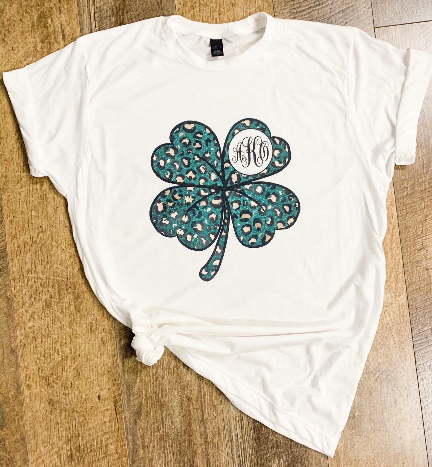 Leopard Clover Monogram - Soft Style T-Shirt