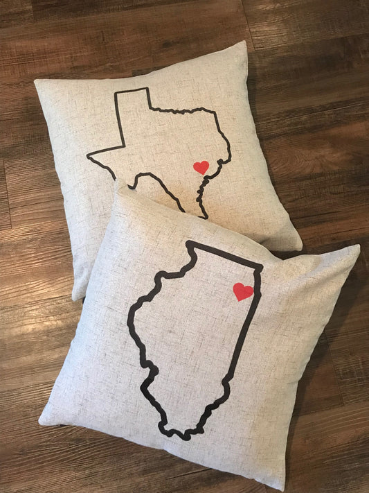 State Love Pillow