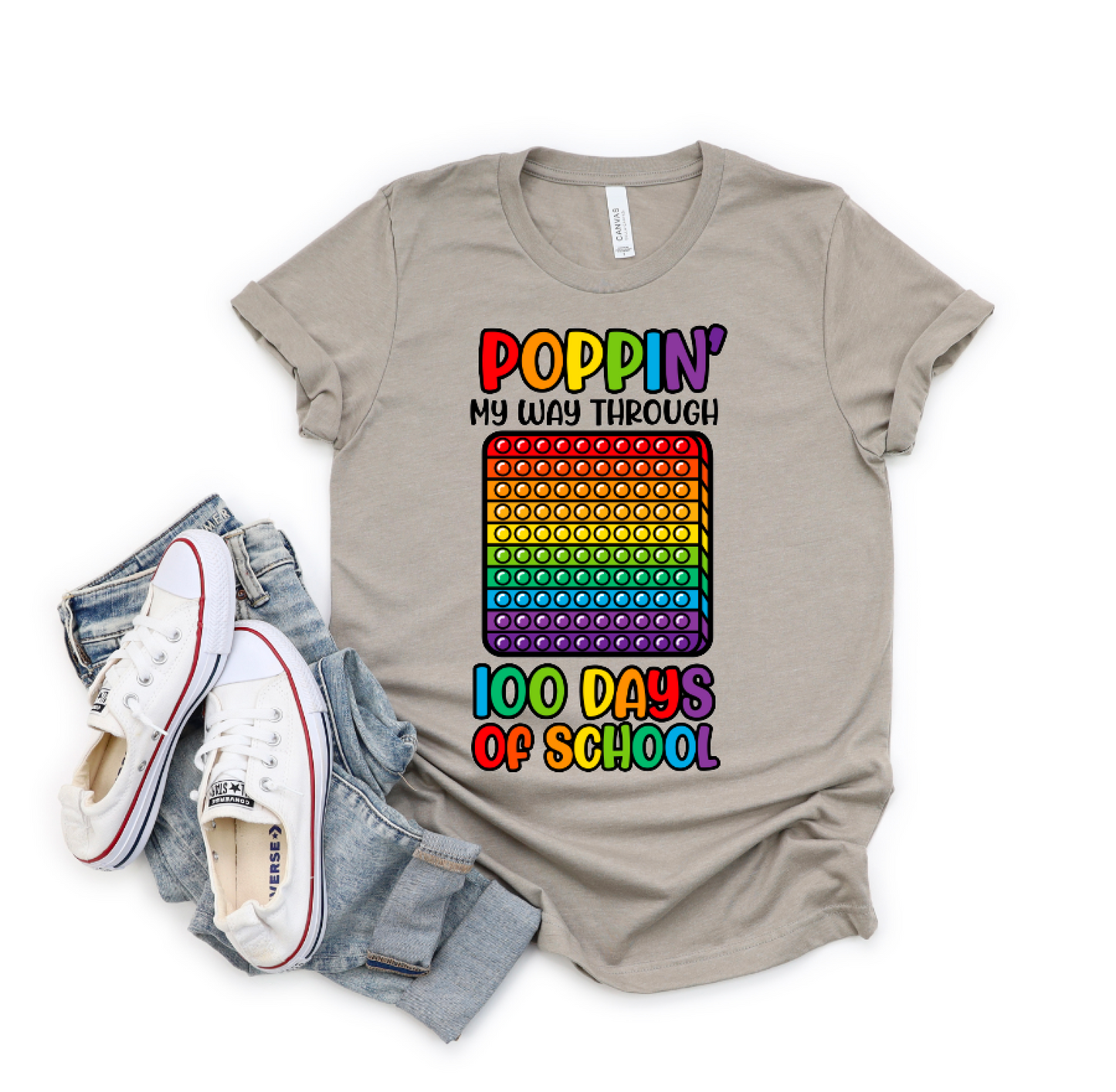 Poppin' My Way Through 100 Days of School || Popper Hundredth Day Shirt