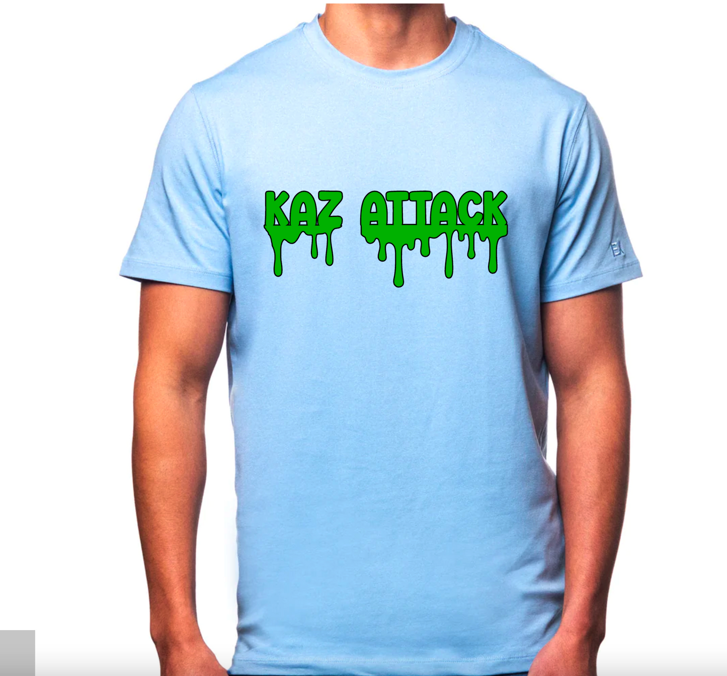 KazAttack Light Blue || Drip Logo Shirt