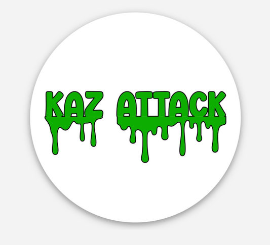 KazAttack Logo Sticker || 2" Circle Sticker