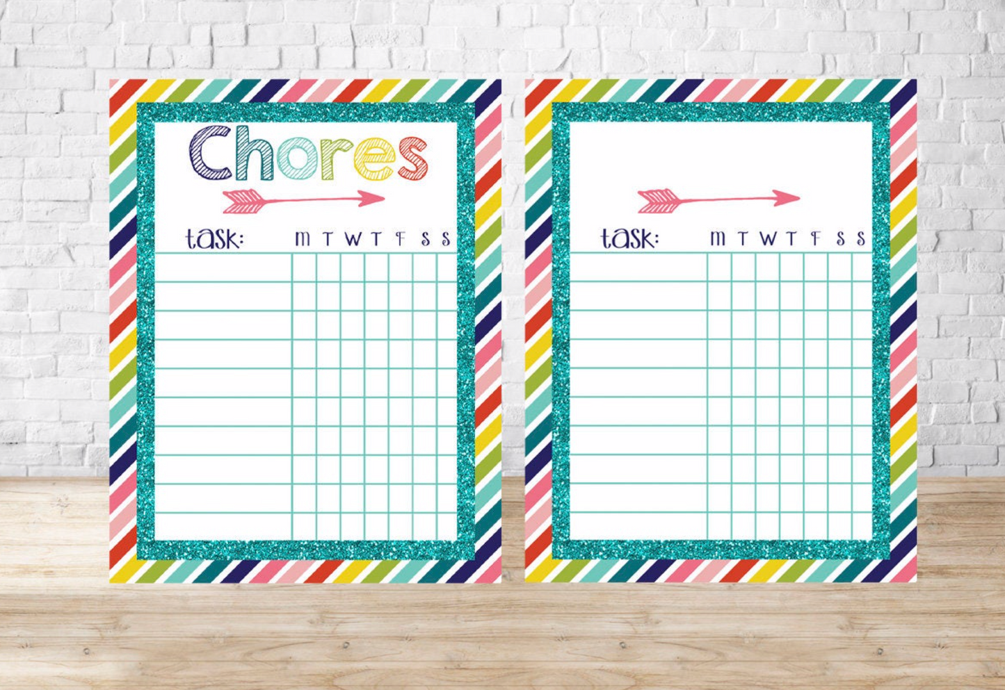 Kids Colorful Chore Chart - Dry Erase Chore Chart