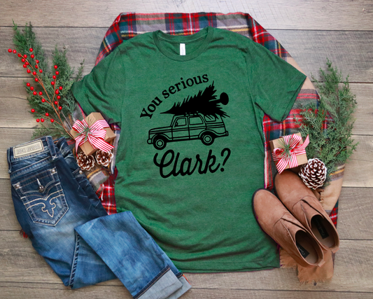 You Serious Clark? - Pine Green Vintage Style T-shirt