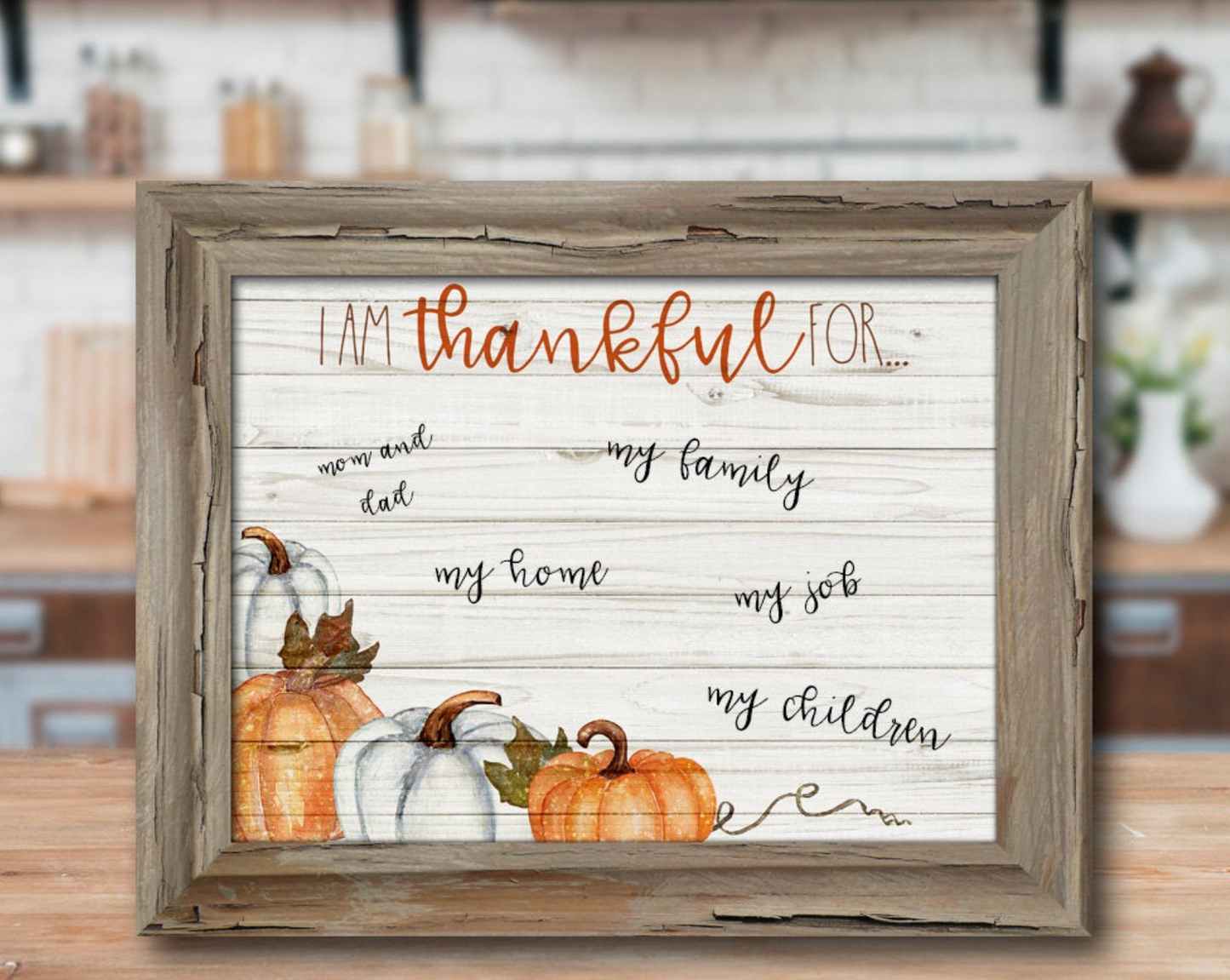 I Am Thankful For...  Dry Erase Board
