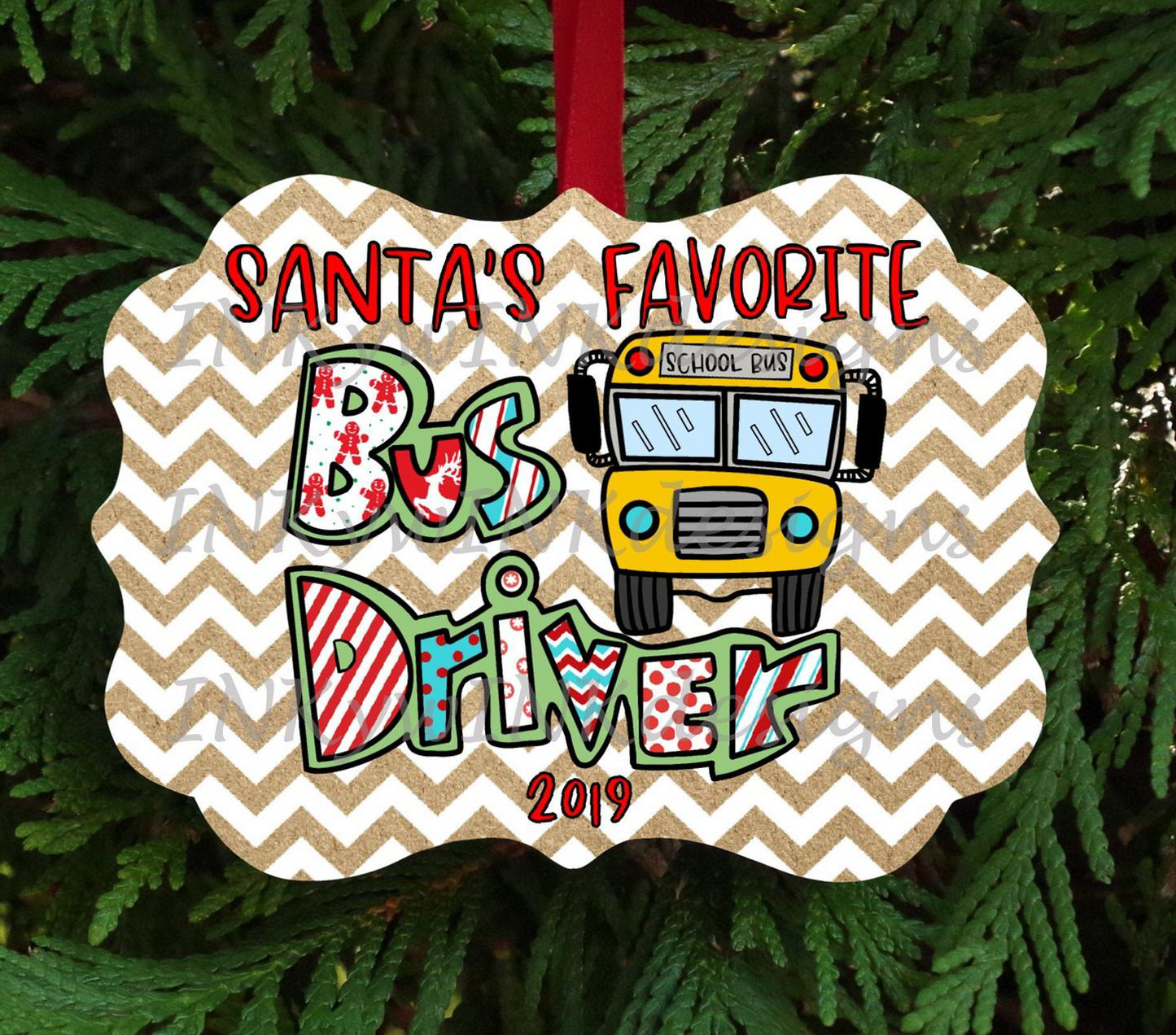Bus Driver Christmas Ornament