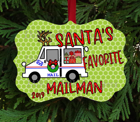 Mailman Christmas Ornament