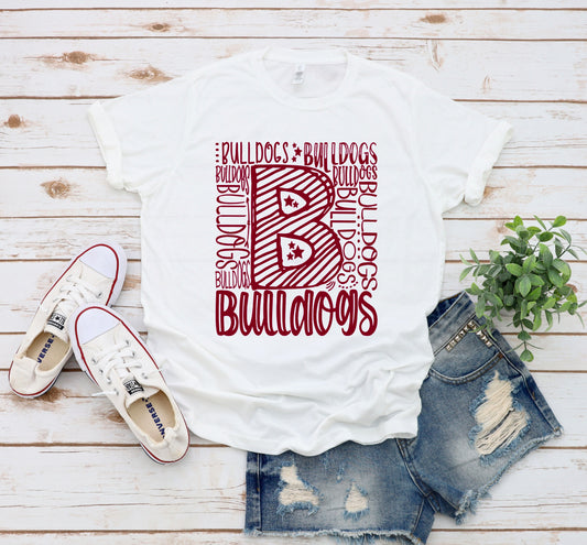 Bulldogs Spirit Shirt || B Typography T-Shirt