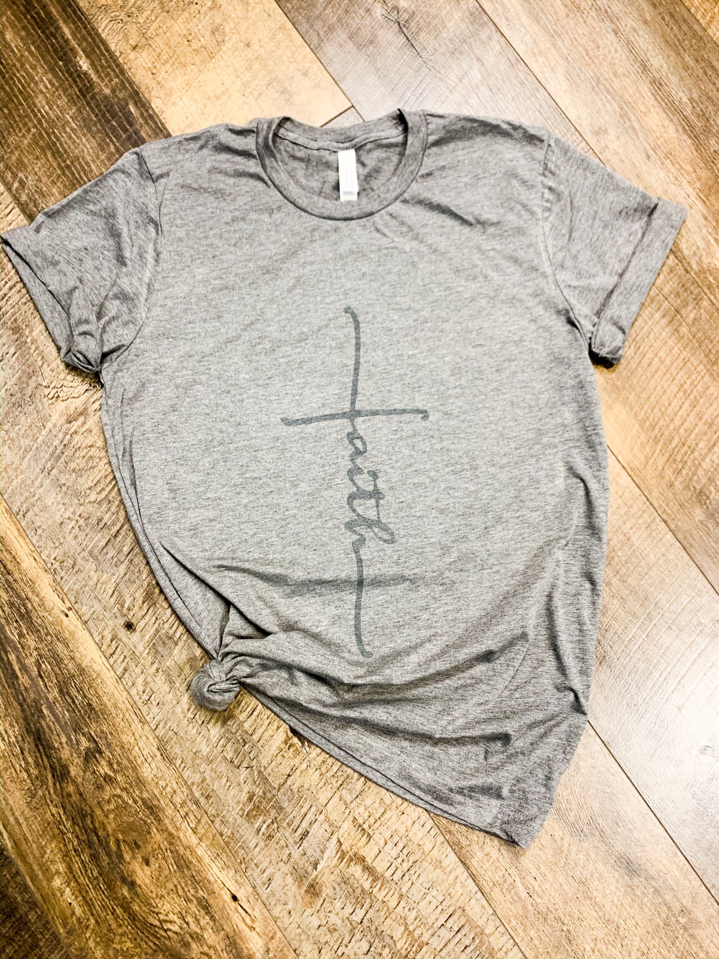 Faith Scripted Cross - Vintage Style T-Shirt