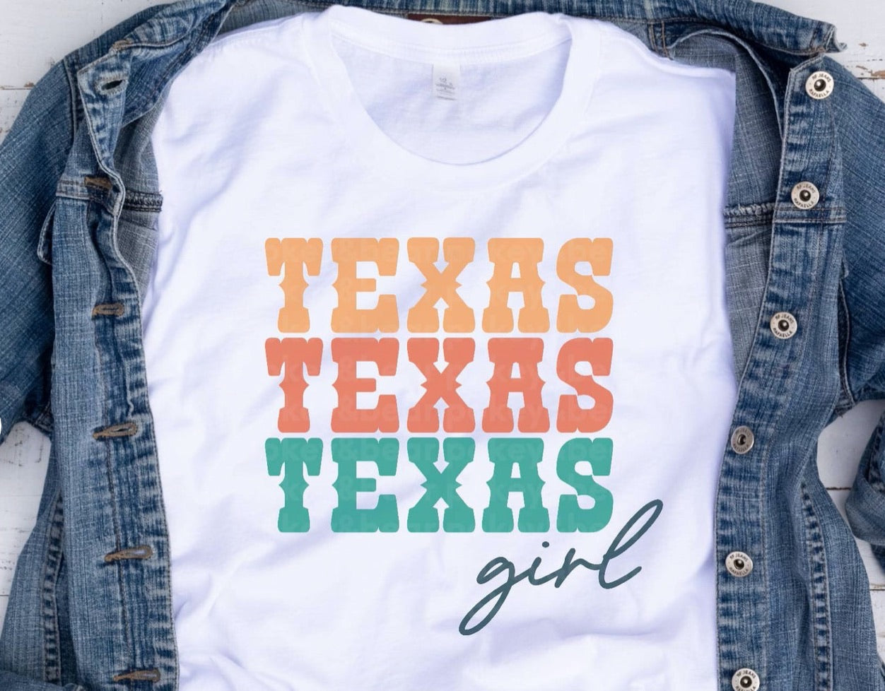 Texas Girl || Permanent Print Soft T-Shirt