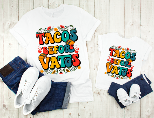 Tacos Before Vatos || Valentine’s Day T-Shirt