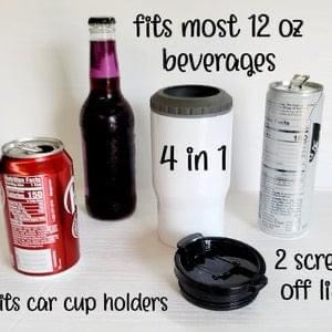 4 in 1 Insulated Can Cooler || Custom Printed Koozie