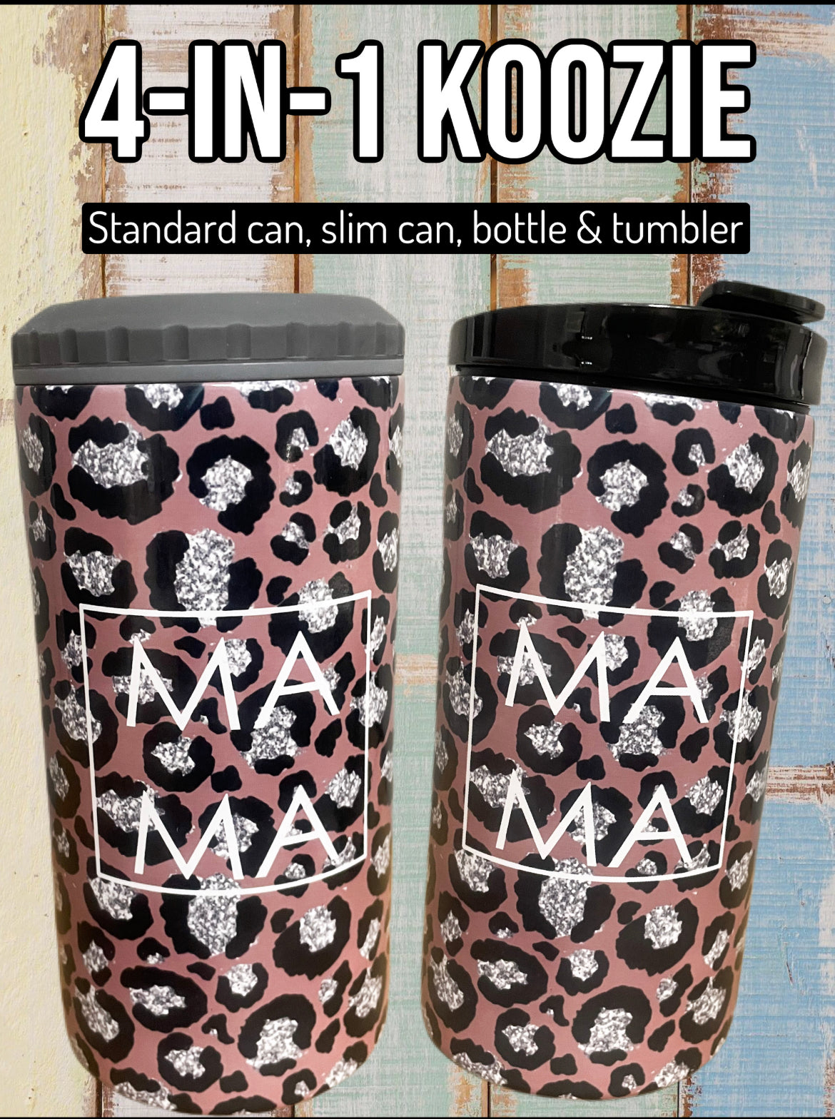 4 in 1 Insulated Can Cooler || Custom Printed Koozie