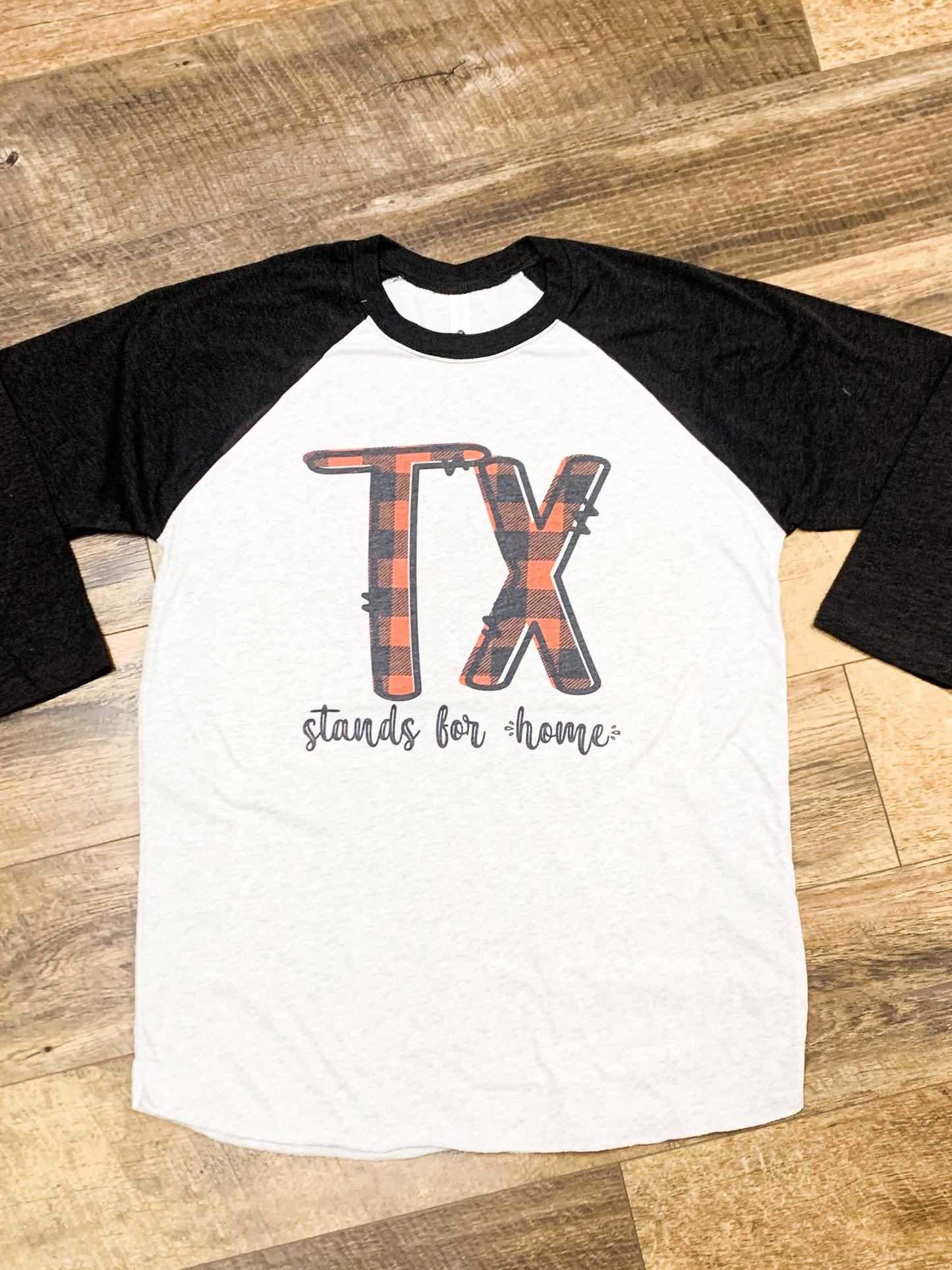 TX Stands for Home - Buffalo Plaid Texas || Permanent Print Soft T-Shirt
