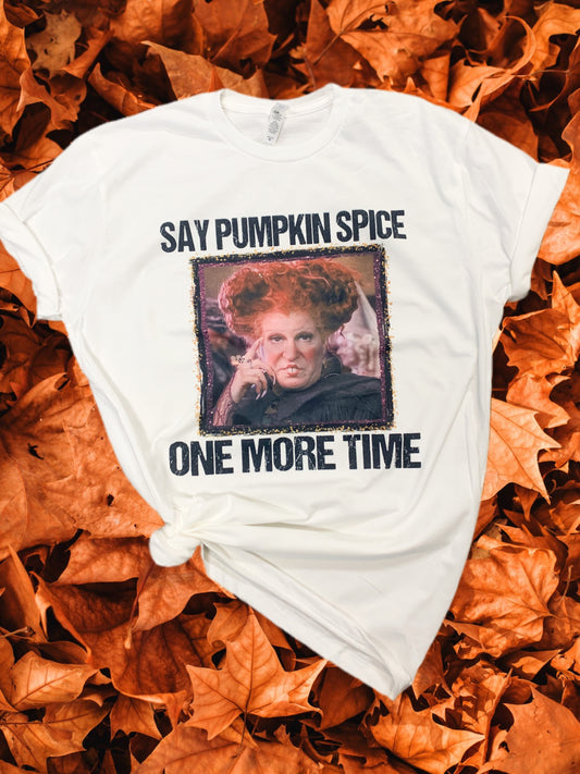 Say Pumpkin Spice One More Time || Sanderson Printed T-Shirt